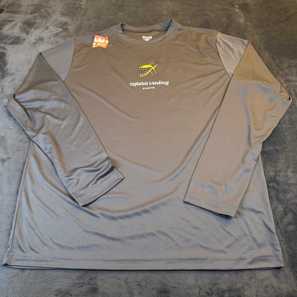 TEAM 365 Long Sleeve Shirt Captains Landing Florida Graphic UV Protect Mens XL